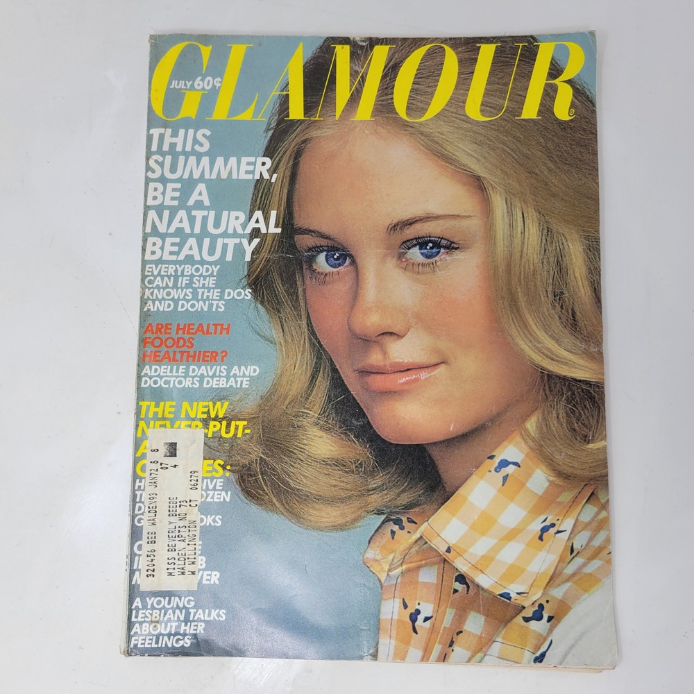 Vintage Glamour Magazine July 1971 Natural Beauty Adelle Davis 70s Fashion Issue